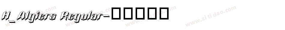 H_Algiers Regular字体转换